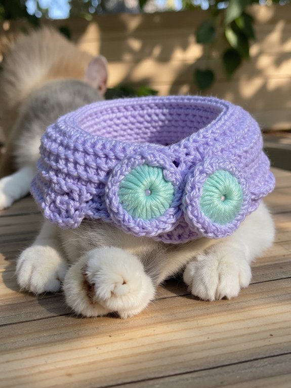 22 Crochet Cat Collar Designs Your Feline Will Adore 16 safety first for cats