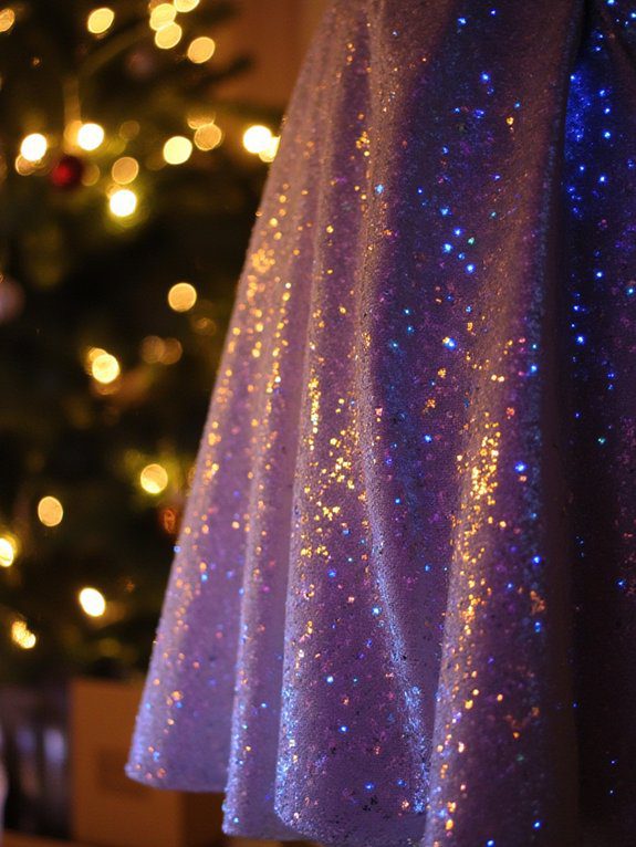 18 Christmas Tree Collars to Add Festive Charm 13 shimmering sequin tree skirts