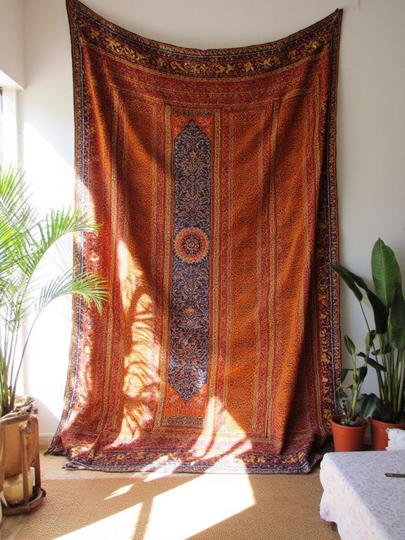 27 DIY Large Wall Art Ideas to Transform Your Space 4 vibrant jumbo fabric tapestries