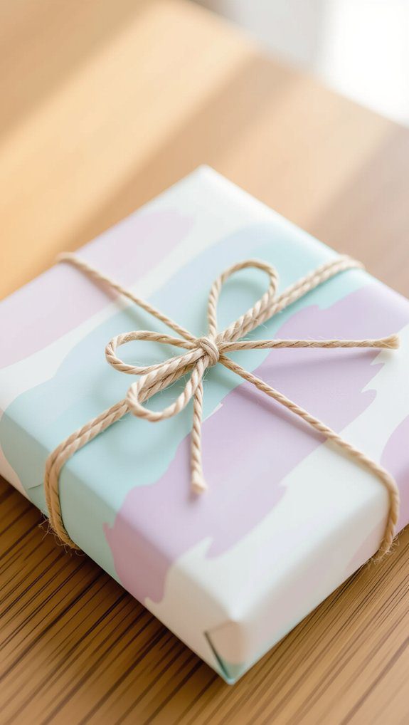 artistic watercolor gift wrap