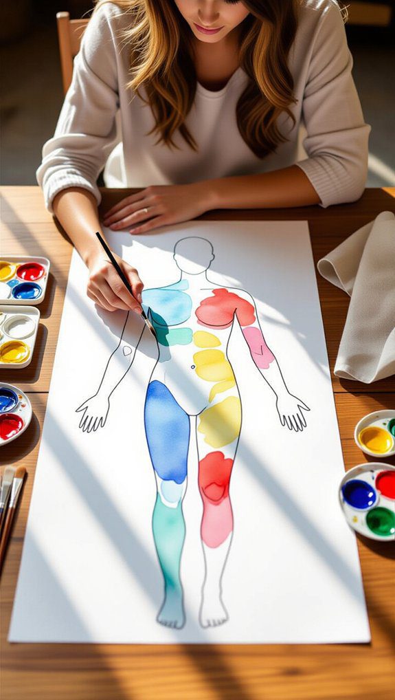 21 Art Therapy Projects For Stress Relief And Emotional Healing 22 body mapping for emotions