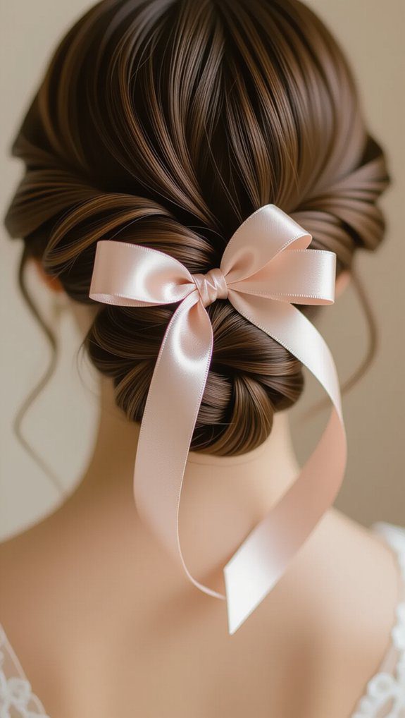 braided ribbon bun elegance