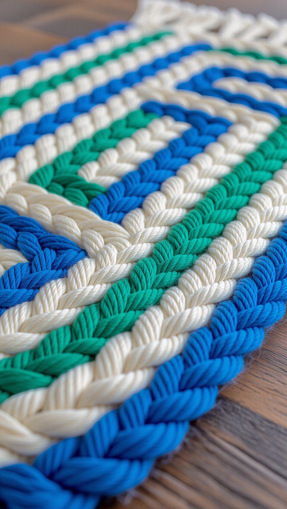 braided t shirt rug project