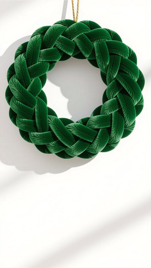 braided velvet wreath project