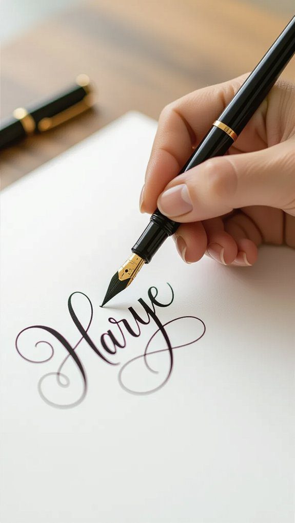 brush pen lettering technique