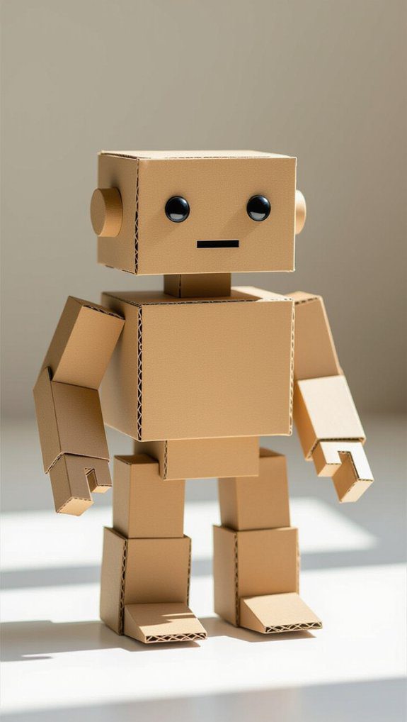 cardboard robot building fun