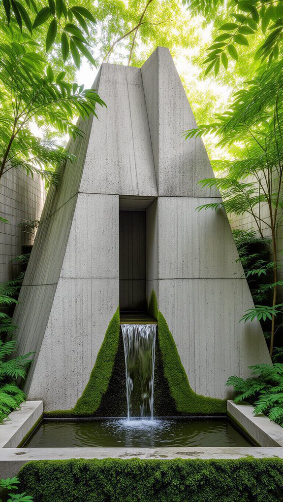 cement mountain water fountain