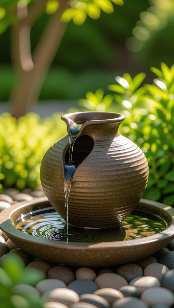 charming ceramic vessel fountain