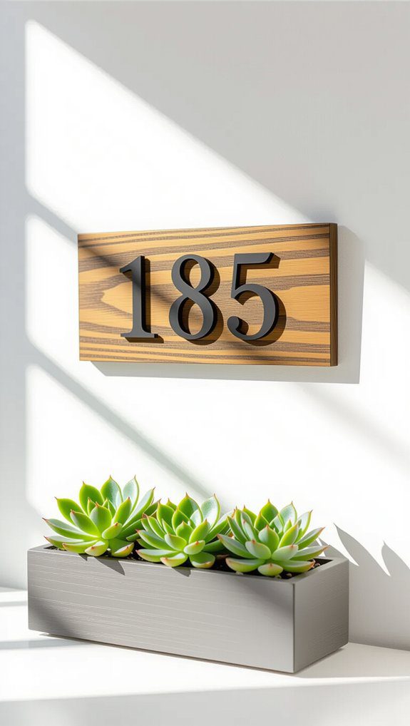15 Easy DIY House Number Sign Ideas to Boost Your Curb Appeal 8 charming house number planters