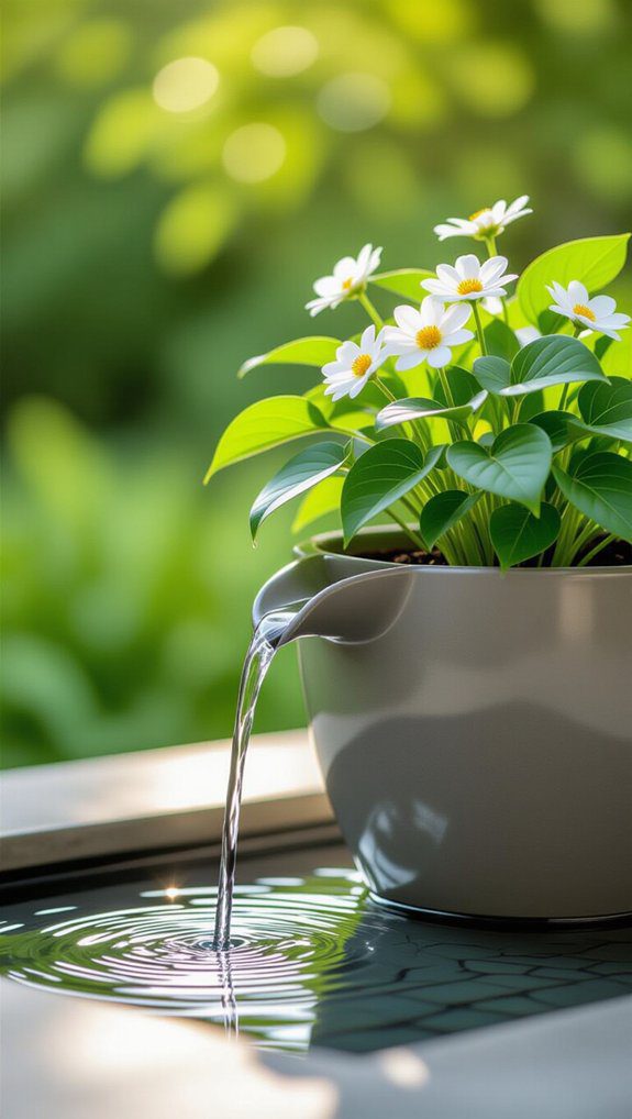 charming self contained fountain setup