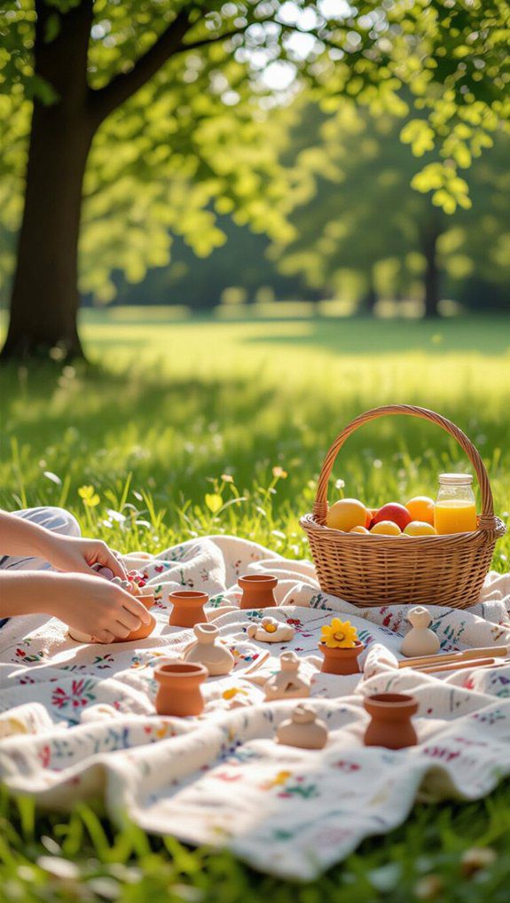 15 Clay Date Ideas Cute and Creative Pottery Activities 8 clay art picnic fun