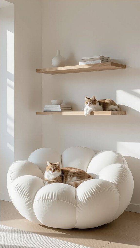 cloud shaped cat lounge comfort