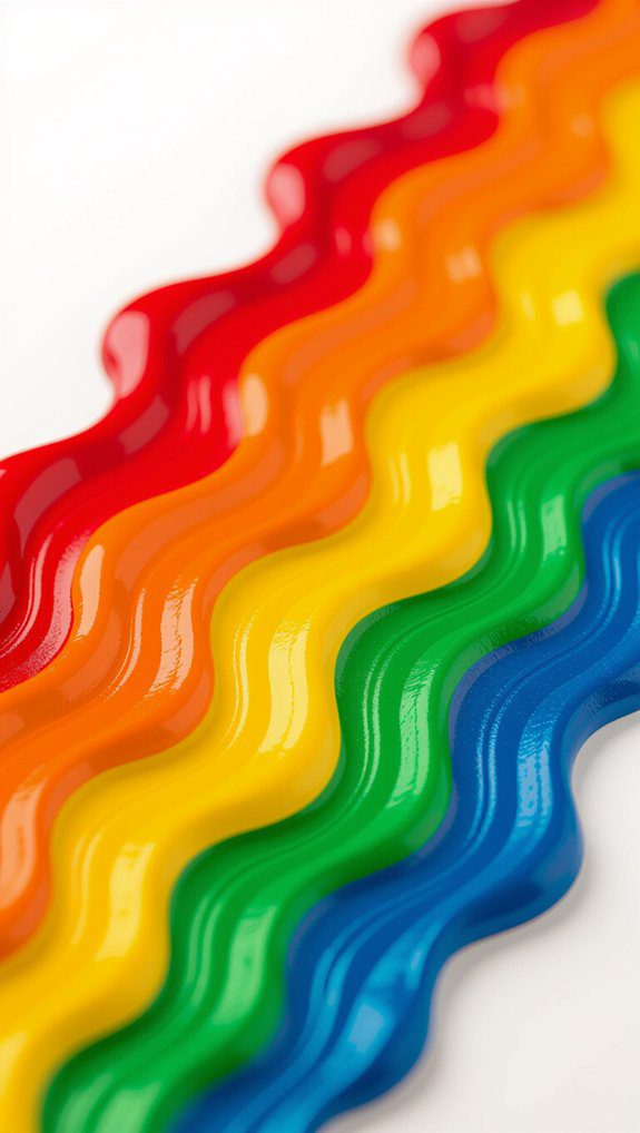 colorful crayon shaving art