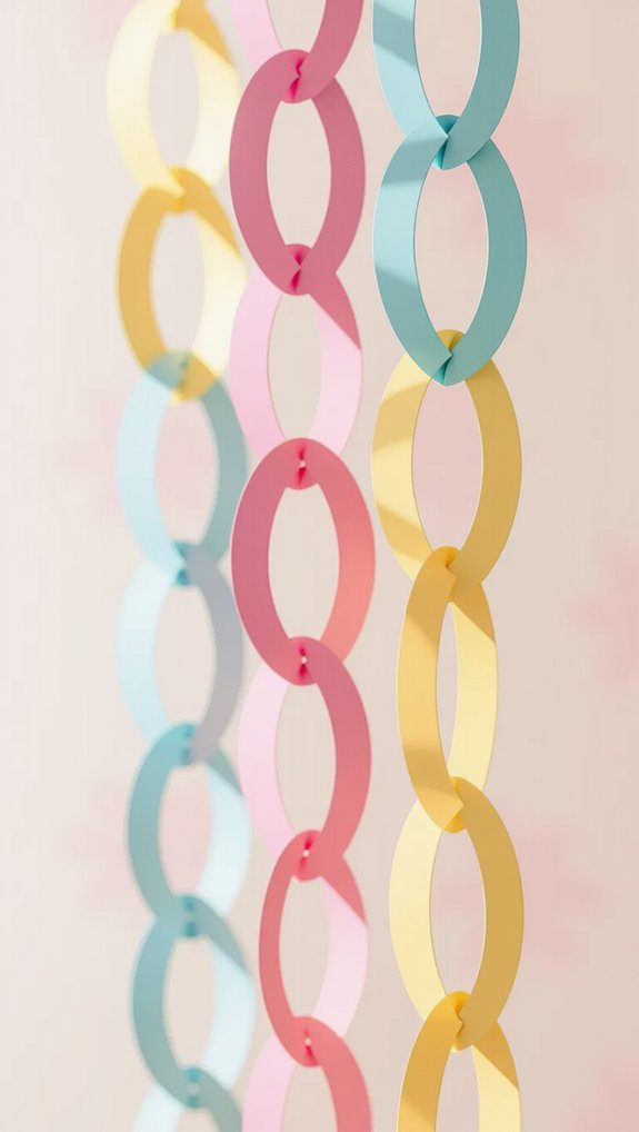 colorful festive paper chains