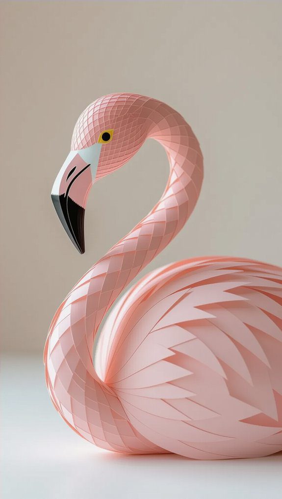 colorful flamingo craft project