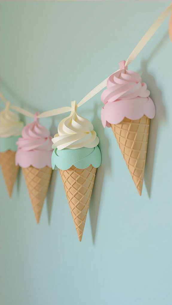 colorful ice cream banner