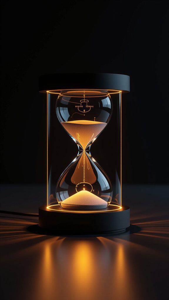 colorful led hourglass timer