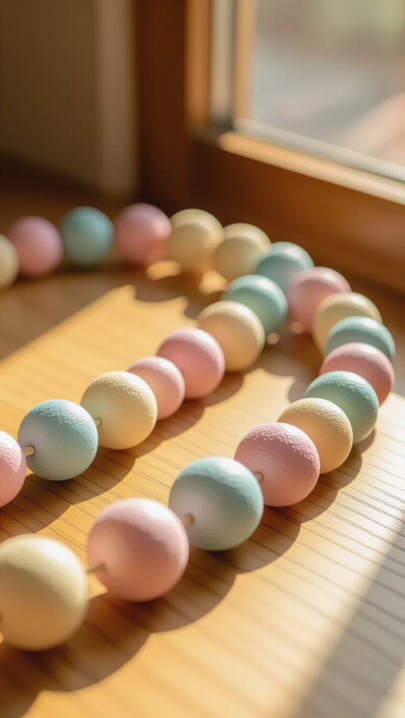 colorful paper ball garland