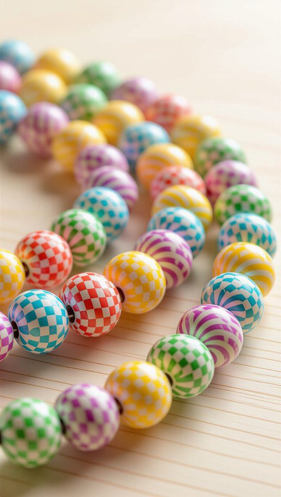 colorful paper bead crafting