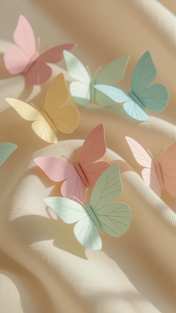 colorful paper butterfly decorations