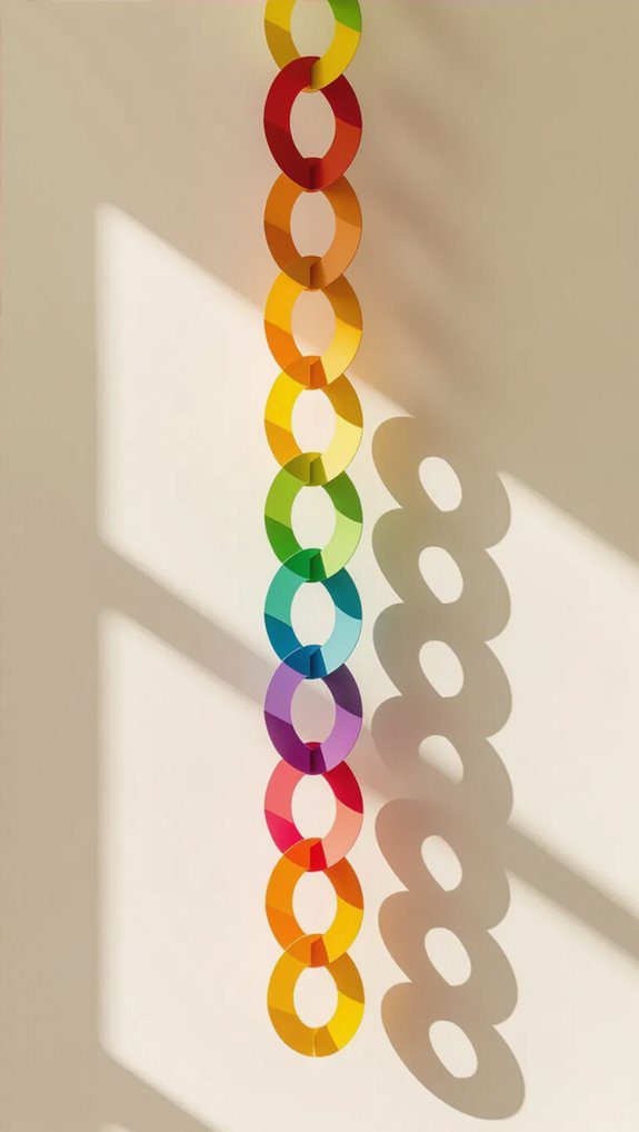 colorful paper chain decoration