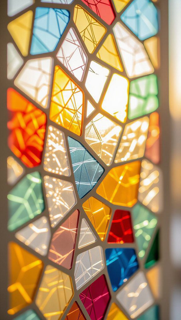 colorful paper stained glass