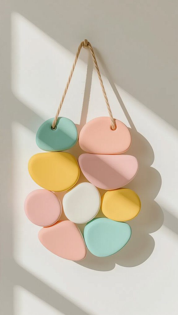 colorful polymer clay wall art