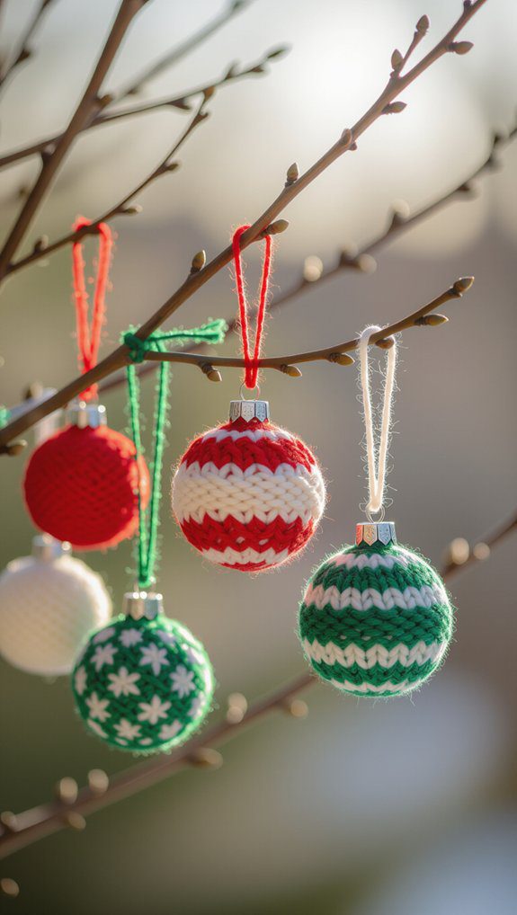 cozy handmade holiday ornaments