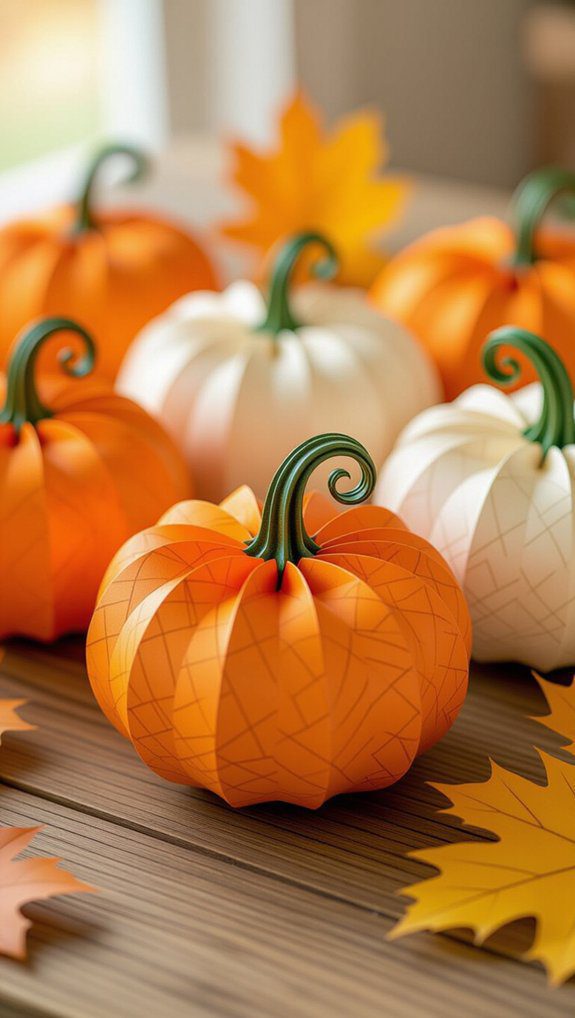 cozy paper pumpkin crafting