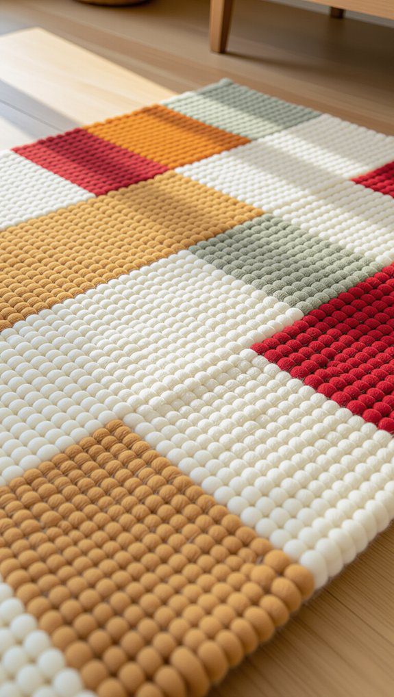 cozy recycled sweater rug