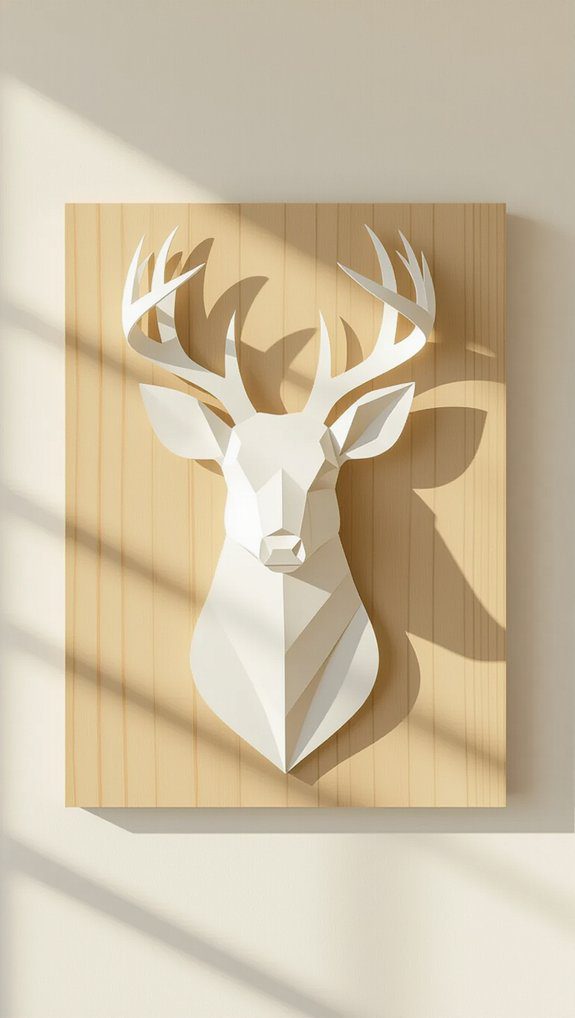 cozy rustic deer head