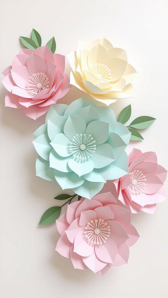 craft colorful paper flowers