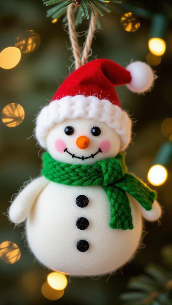 craft felt olaf ornament