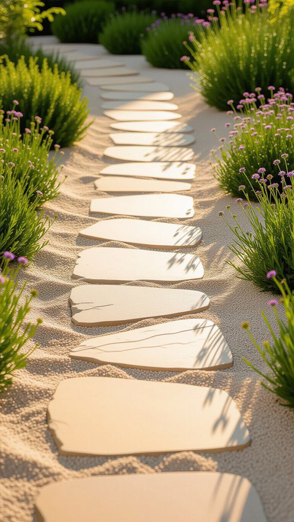 creative flagstone garden path