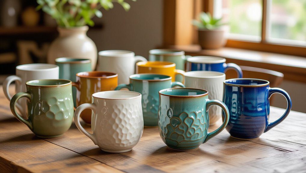 creative handmade pottery mugs