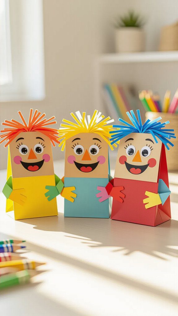 creative paper bag puppets