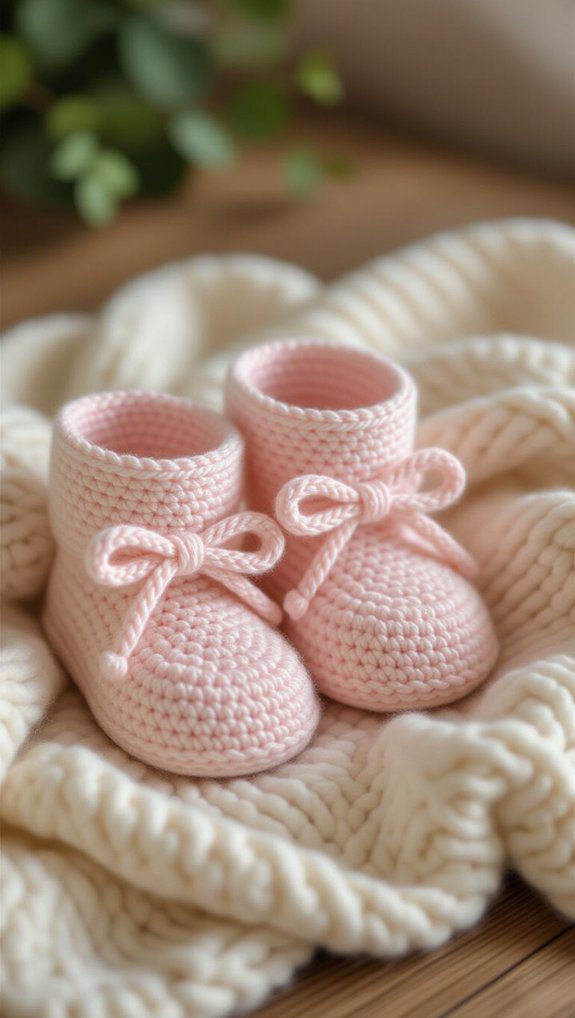 crocheted booties for babies