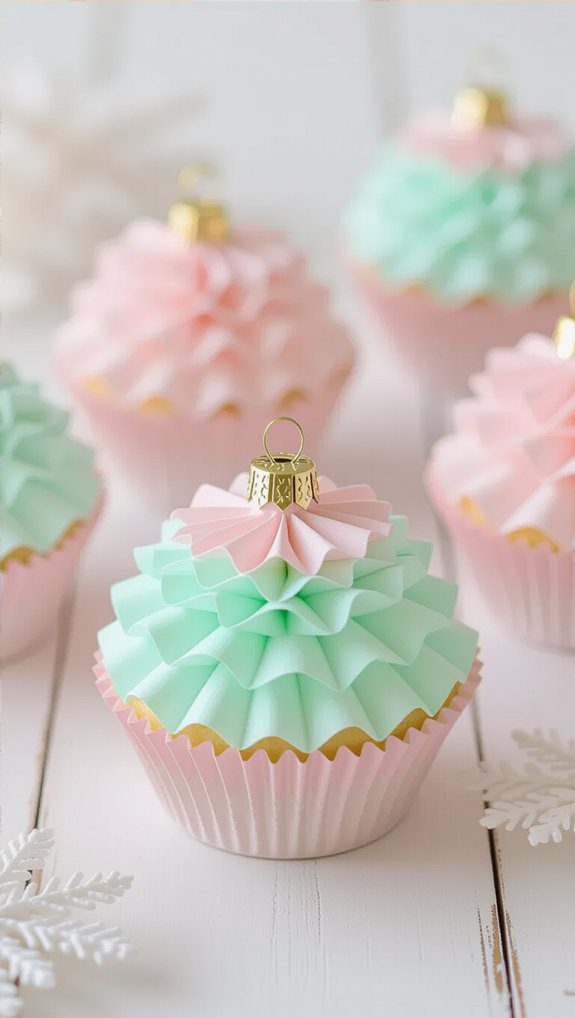 cupcake liner holiday ornaments