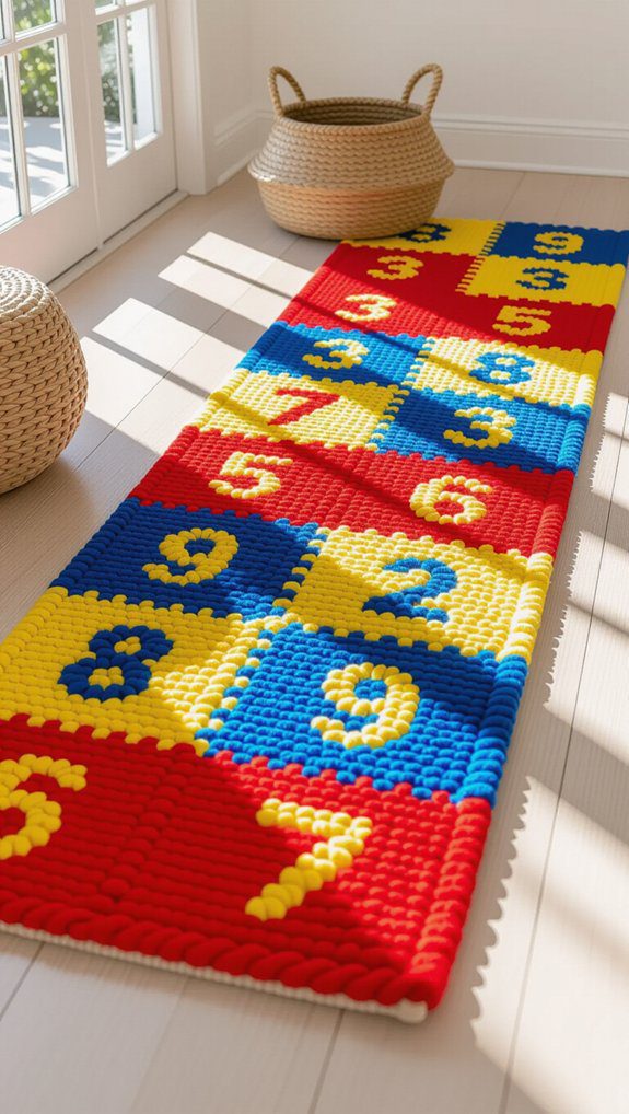 custom hopscotch game rug