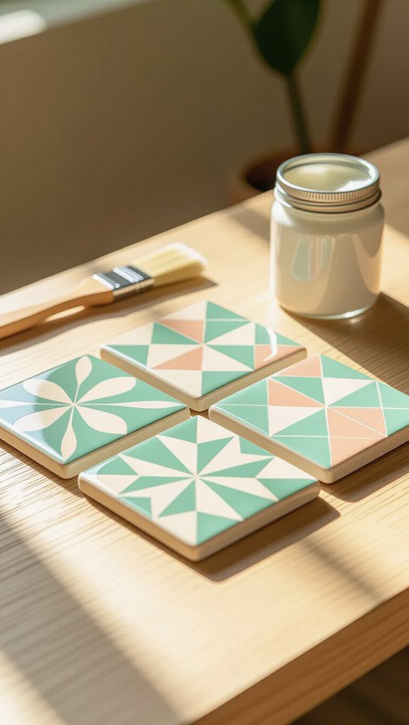 customizable diy tile coasters