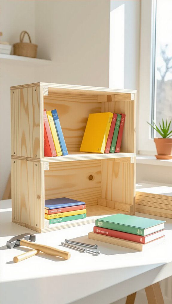 28 Simple DIY Bookshelf Ideas to Show Off Your Collection 4 diy bookshelf for beginners
