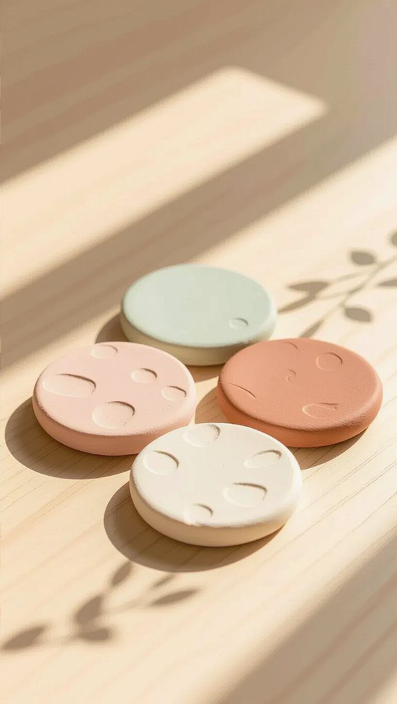 diy flower clay coasters