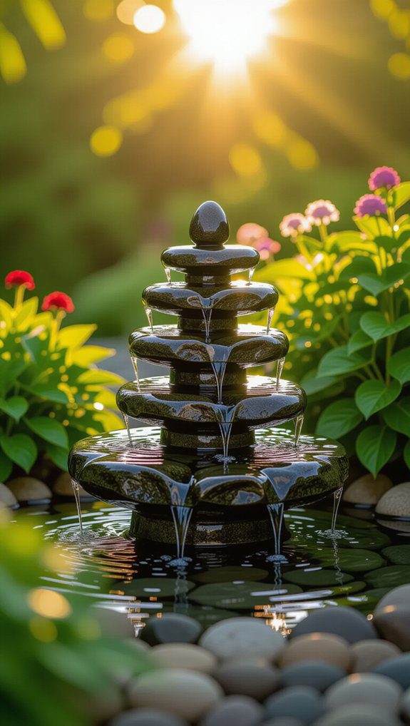 diy outdoor garden fountain