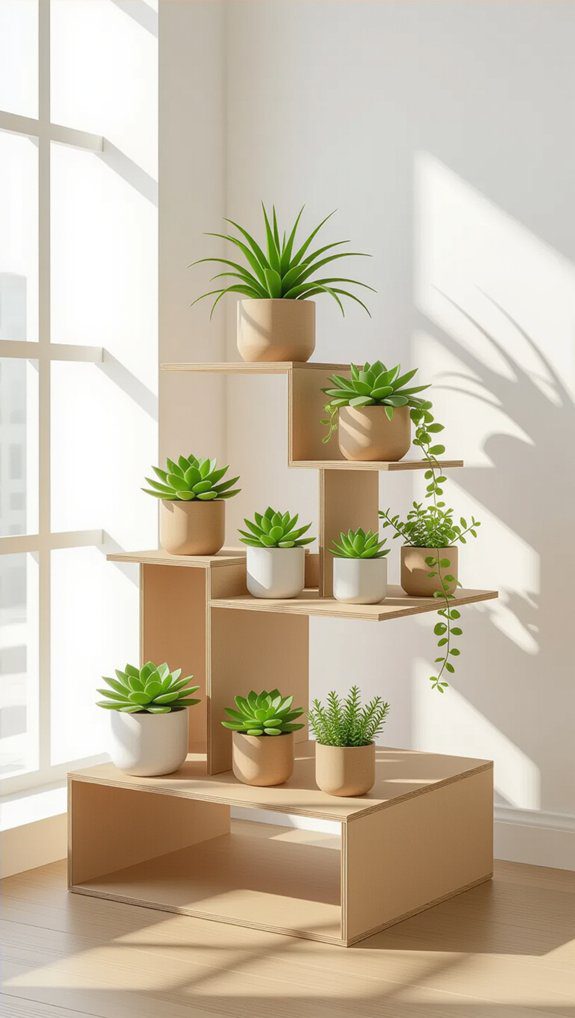 16 DIY Cardboard Furniture Ideas Easy Projects For Your Home 13 diy tiered plant stand