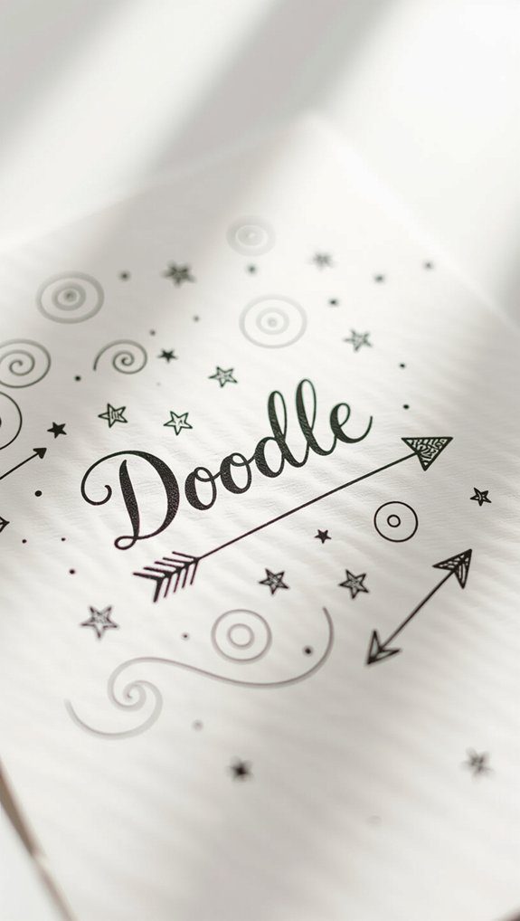 doodle elements enhance lettering
