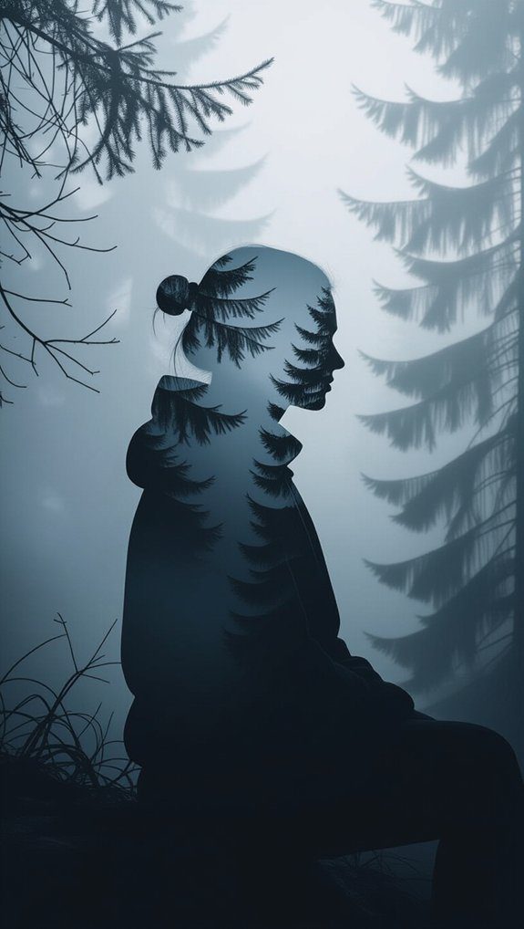 double exposure silhouette landscapes