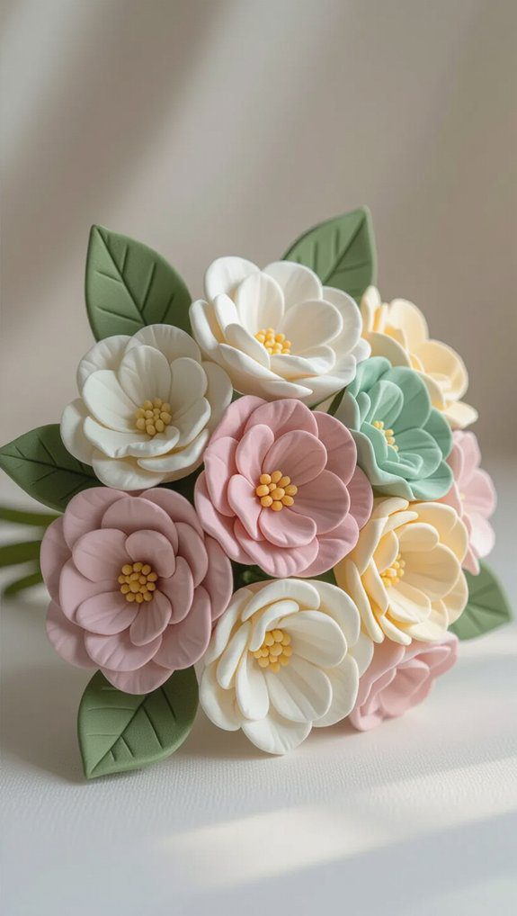 durable clay flower bouquets