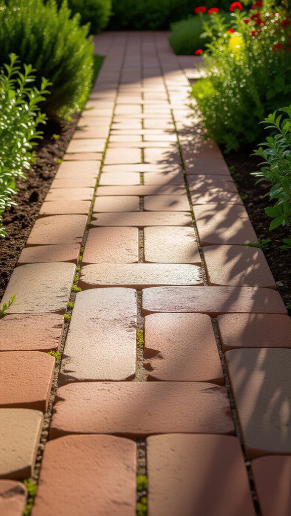 eco friendly brick walkway design