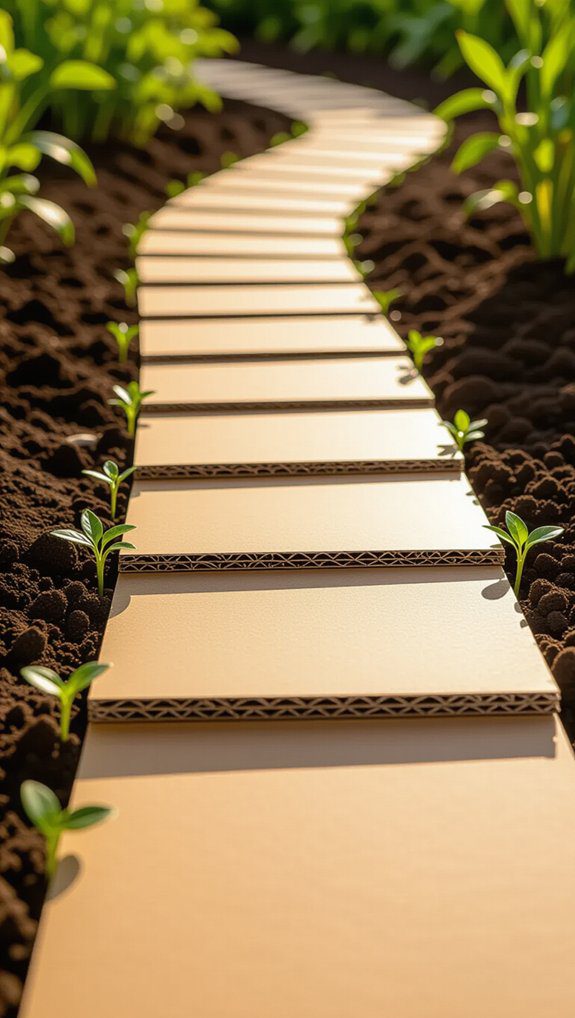 eco friendly cardboard pathway method