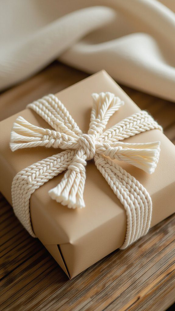 eco friendly macrame gift wrapping